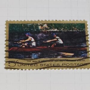 1967 Scott #1335 – 5¢ Biglin Brothers Racing / Thomas Eakins – Canceled